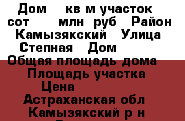 Дом 96 кв.м участок 6 сот. 1,5 млн. руб › Район ­ Камызякский › Улица ­ Степная › Дом ­ 76/1 › Общая площадь дома ­ 96 › Площадь участка ­ 6 › Цена ­ 1 500 000 - Астраханская обл., Камызякский р-н, Раздор с. Недвижимость » Дома, коттеджи, дачи продажа   